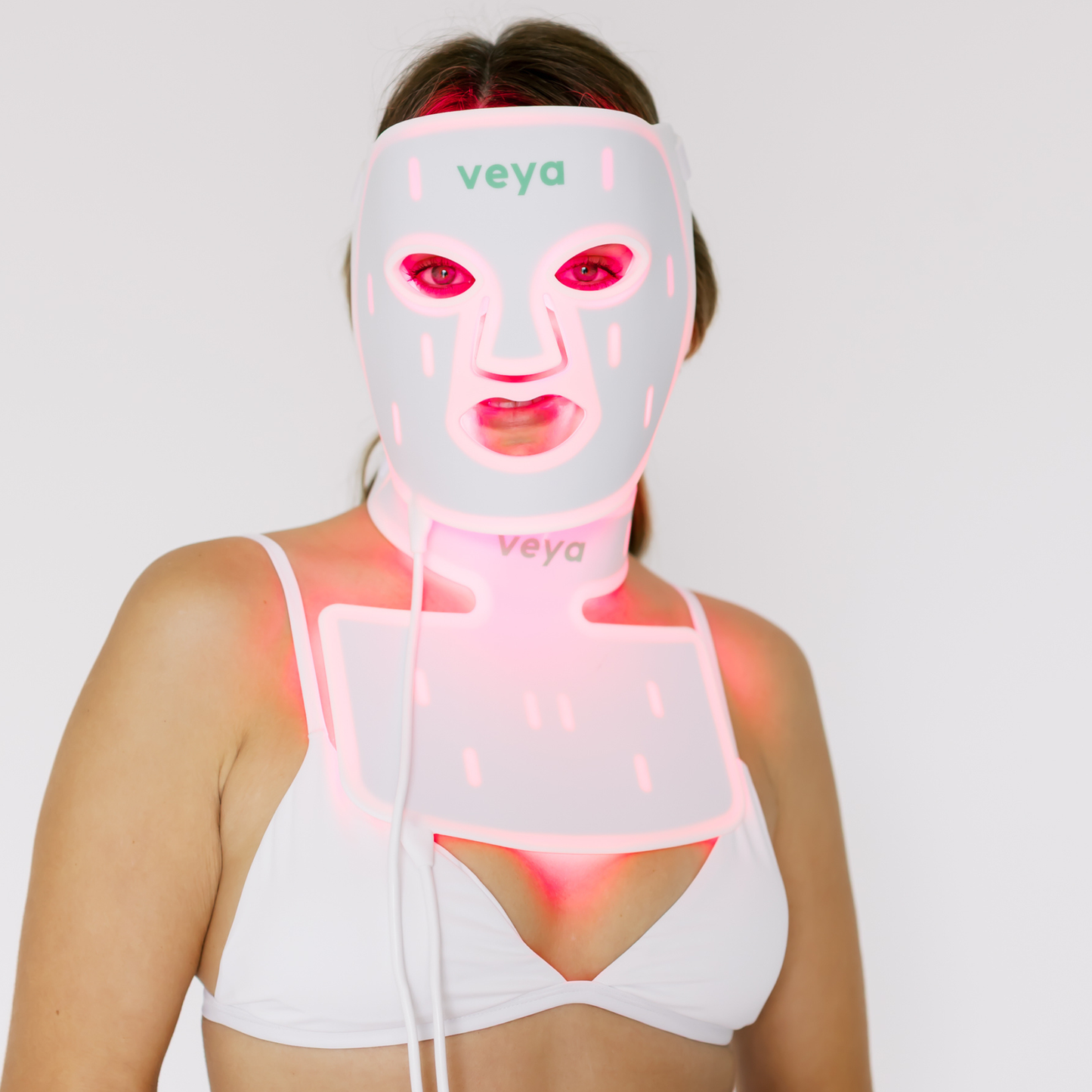 VEYA Full-Spectrum LED Face, Neck & Décolletage Light Therapy Mask | 4 Wavelengths Skincare Device for Home Use