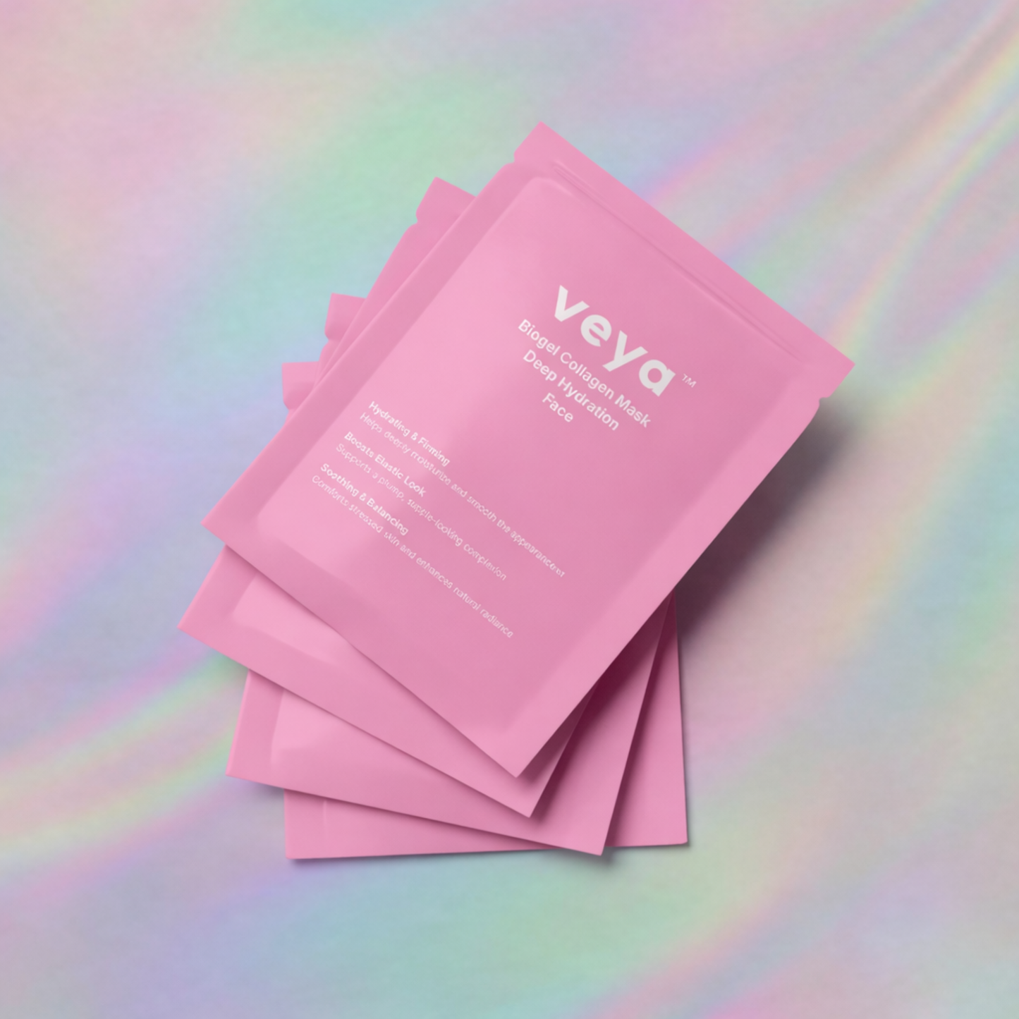 VEYA Biogel Collagen Sheet Masks - 4 Face + 4 Neck + 4 Chest | Deep Hydration Firming & Plumping Skincare